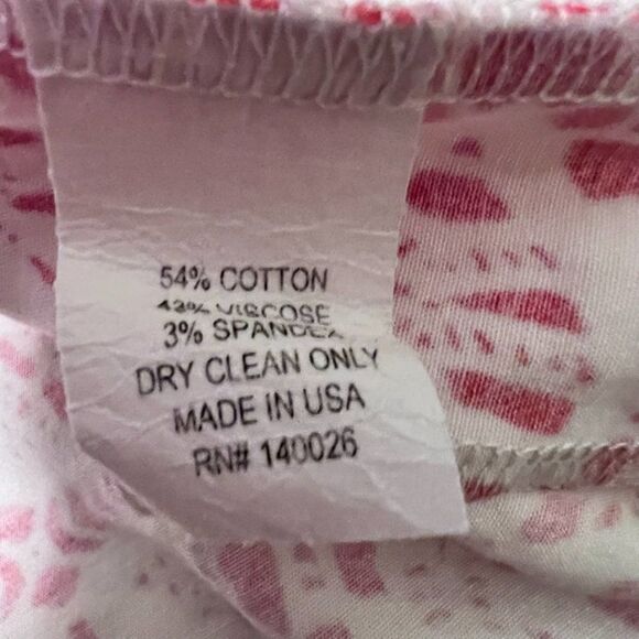 Parker Red and White Lace Design Full Back Zip Skater Skirt Size L - Picture 5 of 5